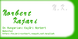 norbert kajari business card