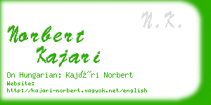 norbert kajari business card